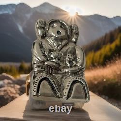 Vintage Navajo Sterling Silver Storyteller Brooch Pin