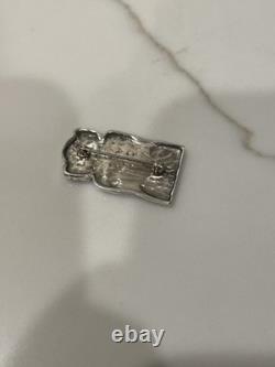 Vintage Navajo Sterling Silver Storyteller Brooch Pin