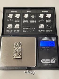 Vintage Navajo Sterling Silver Storyteller Brooch Pin