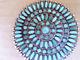 Vintage Navajo Sterling Silver Turquoise Cluster Pin. 2 3/8 Across. Dead Pawn