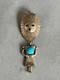 Vintage Navajo Sterling Silver W Turquoise Sunface Kachina Pendant/brooch