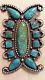Vintage Navajo Sterling & Turquoise Pin/brooch Signed R H Boyd