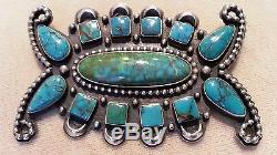 Vintage Navajo Sterling & Turquoise Pin/Brooch Signed R H Boyd