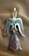 Vintage Navajo Tommy Singer Sterling Silver Peyote Bird Brooch Pin