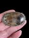 Vintage Navajo Uita19 Agate Scalloped Sterling Silver Brooch Pin