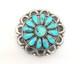 Vintage Navajo Wilson Sterling Silver Turquoise Cluster Brooch Pin Signed