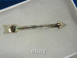 Vintage Navajo Whirling Log Arrow Stamped Sterling Silver Hat/ Brooch Pin