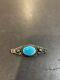 Vintage Navajo Zuni Native American Turquoise Sterling Silver Pin