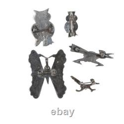 Vintage Navajo/Zuni animal pin collection