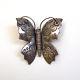 Vintage Navajo Silver Hand Stamped Butterfly Pin/brooch