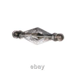 Vintage Navajo sterling silver chiseled repousse pin