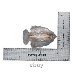 Vintage Navajo sterling silver deep stamped arrowhead pin/brooch