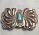 Vintage Old Pawn Navajo Silver Turquoise Rustic 1950's Pin Brooch