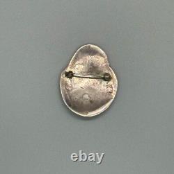 Vintage Old Hopi Sterling Silver Kachina Face Pin