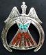 Vintage Old Pawn Navajo Silver And Turquoise Pin/pendant William Singer Tb434
