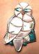 Vintage Porfilio Sheyka Family Zuni Large Snowy Owl Pin/pendant Mother-of-pearl