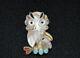 Vintage Rare Collectors Native American Zuni L. Snowe Esalion Owl Inlay Pin