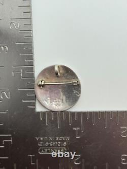 Vintage Raymond Sequaptewa Hopi Native American Sterling Silver Brooch Pendant
