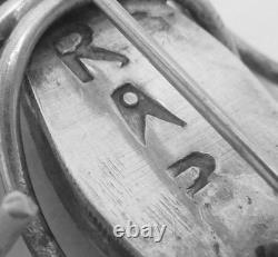 Vintage Roseanne Begay Navajo Sterling Silver Turquoise Bug Insect Pin 27372