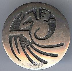 Vintage Sharold Nutumya Hopi Craft Indian Silver Pin Or Pendant