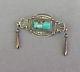 Vintage Signed Deceased Apache Al Somers Sterling Turquoise Pin Brooch ++++++++