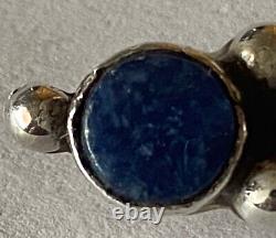 Vintage Signed Native American Sterling Silver Multi-Stone Pin