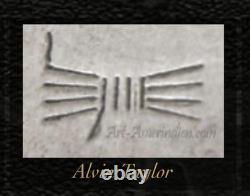 Vintage Silver Hopi Pendant or Brooch by Alvin Taylor Antlered Kachina Figure