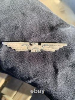 Vintage Silver Navajo Thunderbird Pin Engraved