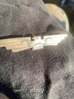 Vintage Silver Navajo Thunderbird Pin Engraved