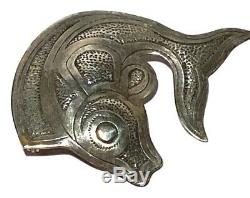 Vintage Silver Pacific Northwest Native Salmon Figure Artisan Brooch Pin