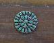 Vintage Sterling Silver Green Turquoise Navajo Pin/pendant