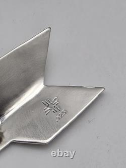 Vintage Sterling Silver Native American Arrow Pin Brooch Signed