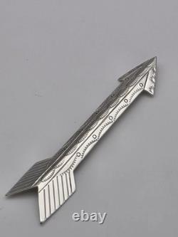 Vintage Sterling Silver Native American Arrow Pin Brooch Signed