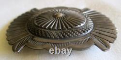 Vintage Sterling Silver Native American Concho Oval Pin Brooch 2.25 14.5 Gram