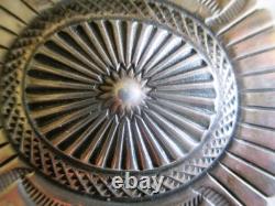Vintage Sterling Silver Native American Concho Oval Pin Brooch 2.25 14.5 Gram