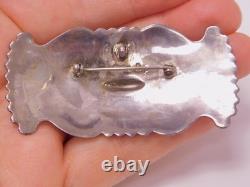 Vintage Sterling Silver Native American Pin Pendant Signed RP Robert Platero