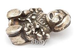 Vintage Sterling Silver Native American Pueblo Storyteller Woman Pendant Brooch