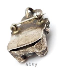 Vintage Sterling Silver Native American Pueblo Storyteller Woman Pendant Brooch