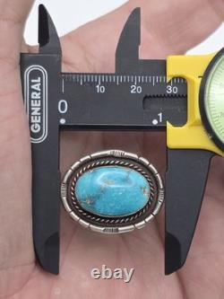 Vintage Sterling Silver Native American Turquoise Pin Brooch