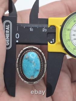 Vintage Sterling Silver Native American Turquoise Pin Brooch