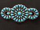 Vintage Sterling Silver Native Zuni Old Pawn Turquoise Brooch 4 34 Grams Euc