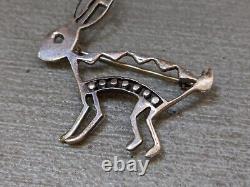 Vintage Sterling Silver Rabbit Brooch Pin Dennis Ramone Navajo Native American