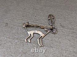 Vintage Sterling Silver Rabbit Brooch Pin Dennis Ramone Navajo Native American