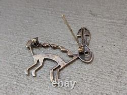 Vintage Sterling Silver Rabbit Brooch Pin Dennis Ramone Navajo Native American