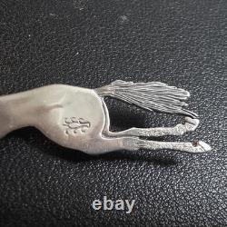 Vintage Sterling Silver Running Horse Frank Salcido SFP Navajo Brooch Pin