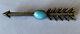 Vintage Sterling Silver Turquoise Arrow Pin