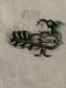 Vintage Sterling Silver Turquoise Roadrunner Bird Brooch Pin Zuni Style