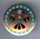 Vintage Sterling Silver Zuni Indian Inlay Coral Turquoise Onyx Thunderbird Pin