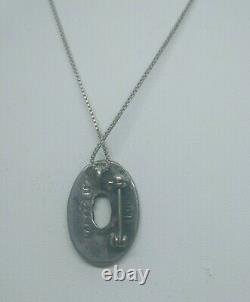Vintage Sterling Silver Zuni Multi Stone Inlay Pin Pendant Necklace 20