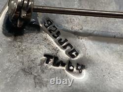 Vintage Taxco Symbolic Overlay Brooch Sterling Silver Medicine Man Silversmith